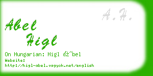 abel higl business card